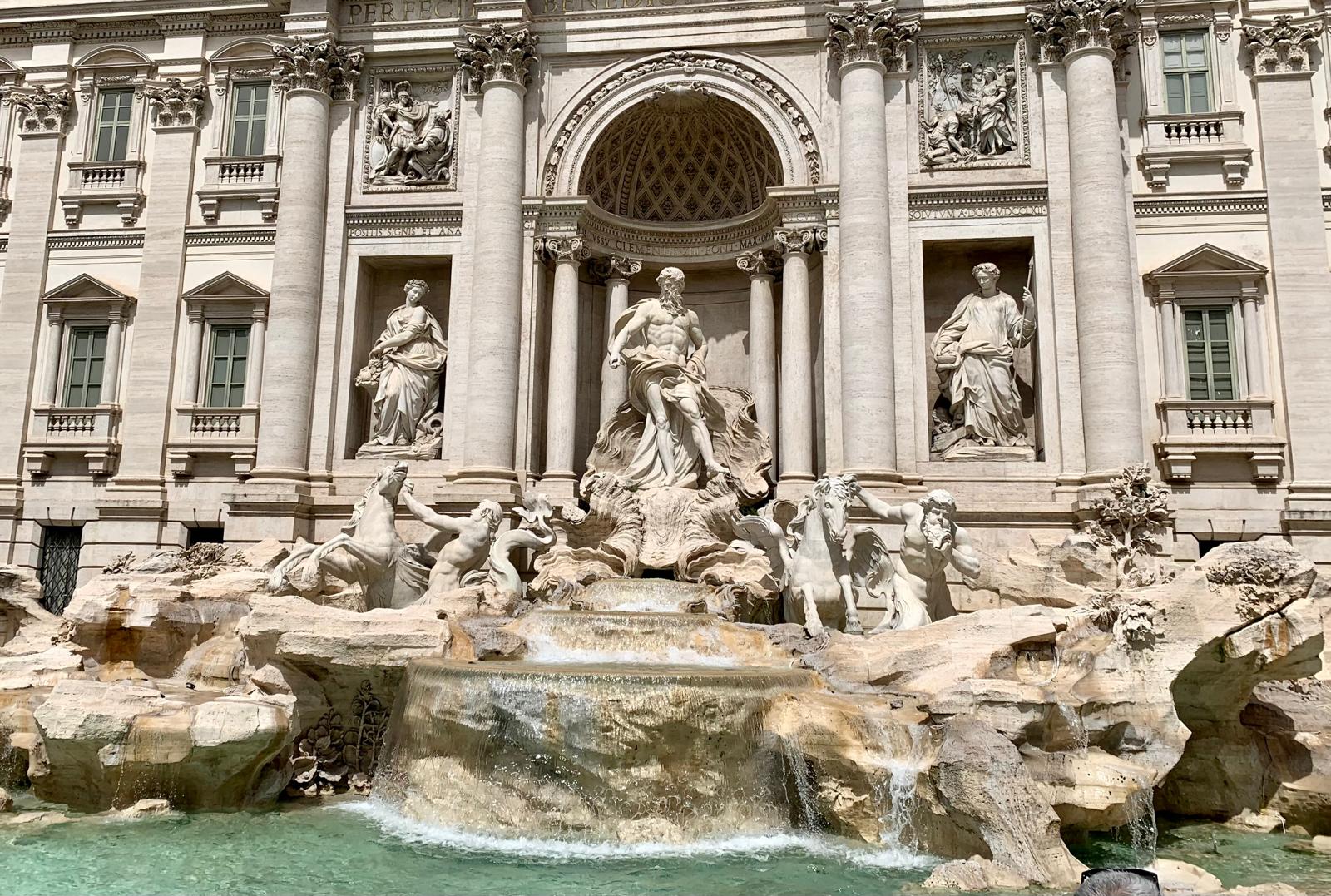 The Trevi Fountain is one of Rome’s landmarks, a Baroque masterpiece famous for its sculptures and the tradition of tossing a coin.